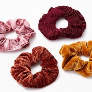 Fall Colors Velvet Scrunchies
